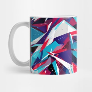 Cubist Harmony: Modern Geometric Dance in Pink, Blue, and Violet Mug